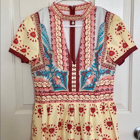 Latiste By Amy Vintage Boho Print Maxi Dress with Pearl - Picture 2 of 13